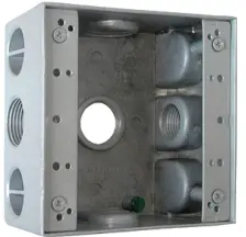 Коробка распределительная металлическая без крышки e.industrial.pipe.db.thread.3.1/2" с 3 резьбовыми вводами 1/2"