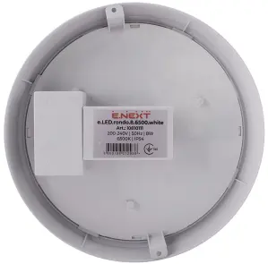 Світильник світлодіодний вологозахищений e.LED.rondo.8.6500.white, 8Вт, 6500К, IP54, білий №3