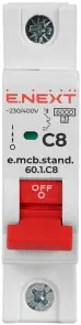Модульний автоматичний вимикач e.mcb.stand.60.1.C8, 1р, 8А, C, 6кА №2