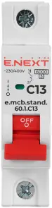 Модульний автоматичний вимикач e.mcb.stand.60.1.C13, 1р, 13А, C, 6кА №2