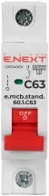 Модульный автоматический выключатель e.mcb.stand.60.1.C63, 1р, 63А, C, 6кА