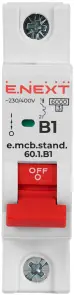 Модульний автоматичний вимикач e.mcb.stand.60.1.B1, 1р, 1А, B, 6кА №2