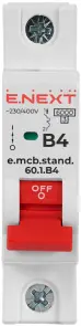 Модульний автоматичний вимикач e.mcb.stand.60.1.B4, 1р, 4А, B, 6кА №2