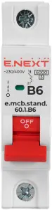 Модульный автоматический выключатель e.mcb.stand.60.1.B6, 1р, 6А, B, 6кА №2