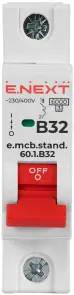 Модульный автоматический выключатель e.mcb.stand.60.1.B40, 1р, 40А, B, 6кА №2