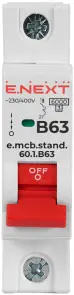Модульный автоматический выключатель e.mcb.stand.60.1.B63, 1р, 63А, B, 6кА №2