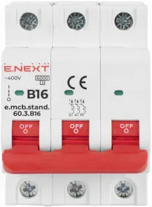 Модульный автоматический выключатель e.mcb.stand.60.3.B16, 3р, 16А, B, 6кА №2