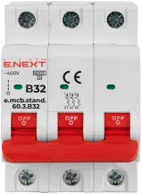 Модульный автоматический выключатель e.mcb.stand.60.3.B32, 3р, 32А, B, 6кА