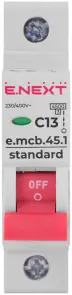 Модульный автоматический выключатель e.mcb.stand.45.1.C13, 1р, 13А, C, 4,5 кА №2