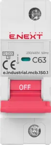 Модульный автоматический выключатель e.industrial.mcb.150.1.C63, 1р, 63А, C, 15кА №3