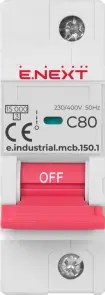 Модульный автоматический выключатель e.industrial.mcb.150.1.C80, 1р, 80А, C, 15кА №4