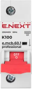 Модульный автоматический выключатель e.mcb.pro.60.1.K 100 new, 1р, 100А, K, 6кА new №2