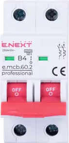 Модульный автоматический выключатель e.mcb.pro.60.2.B 4 new, 2р, 4А, В, 6кА, new №2
