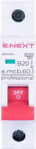 Модульный автоматический выключатель e.mcb.pro.60.1.B 20 new, 1р, 20А, В, 6кА, new №2