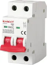 Модульный автоматический выключатель e.mcb.pro.60.2.B 63 new, 2р, 63А, В, 6кА, new