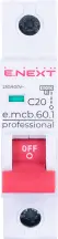 Модульний автоматичний вимикач e.mcb.pro.60.1.C 20 new, 1р, 20А, C, 6кА new
