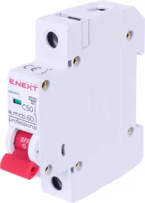 Модульный автоматический выключатель e.mcb.pro.60.1.C 50 new, 1р, 50А, C, 6кА new №1
