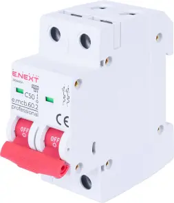 Модульный автоматический выключатель e.mcb.pro.60.2.C 50 new, 2р, 50А, C, 6кА new №1