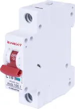 Модульный автоматический выключатель e.industrial.mcb.100.1.C16, 1 г, 16А, C, 10кА