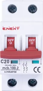 Модульный автоматический выключатель e.industrial.mcb.100.2.C25, 2 г, 25А, C, 10кА №2
