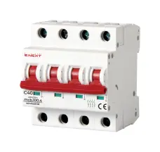 Модульный автоматический выключатель e.industrial.mcb.100.4.C40, 4 г, 40А, C, 10кА