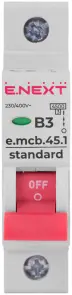 Модульный автоматический выключатель e.mcb.stand.45.1.B3, 1р, 3А, В, 4,5 кА №6