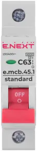 Модульный автоматический выключатель e.mcb.stand.45.1.C63, 1р, 63А, C, 4,5 кА №2