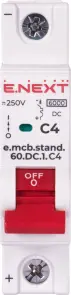 Модульний автоматичний вимикач e.mcb.stand.60.DC.1.C4, 1р, 4А, C, 6кА, DC №2