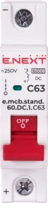 Модульный автоматический выключатель e.mcb.stand.60.DC.1.C63, 1р, 63А, C, 6кА, DC №2