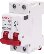 Модульный автоматический выключатель e.mcb.stand.60.DC.2.C50, 2р, 50А, C, 6кА, DC