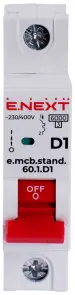 Модульний автоматичний вимикач e.mcb.stand.60.1.D1, 1р, 1А, D, 6кА №2