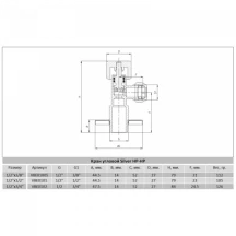 Кран угловой с керамическим запорным элементом Raftec PN10 НН 1/2'x3/8'