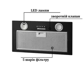 Витяжка GRANADO Palamos 3603-700 Black №2