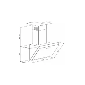 Вытяжка GRANADO Vivares 1614-1200 black glass №12