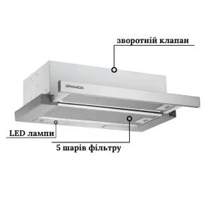 Витяжка GRANADO Telde 602-450 Inox №7