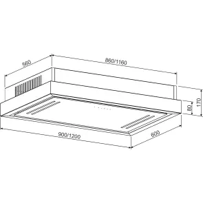 Вытяжка GRANADO Alia 2914-1800 Inox White glass №14