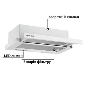 Вытяжка GRANADO Telde 602-450 White №8
