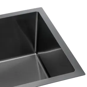 Мойка GRANADO Under top L STEEL S201 black №5
