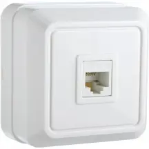 Розетка телефонная РЗtf-1-Ct-W (белая)