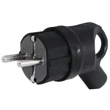 Вилка кутова каучукова e.plug.rubber.angle.027.16, з з/к, 16А