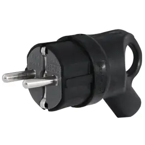 Вилка кутова каучукова e.plug.rubber.angle.027.16, з з/к, 16А №1