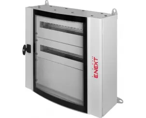 Корпус металевий e.mbox.industrial.n.120.gl IP55 навісний на 120 модулів, зі склом №1