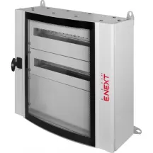 Корпус металевий e.mbox.industrial.n.120.bc.gl IP55 навісний на 120 модулів з суцільною панеллю, зі склом купити в Україні