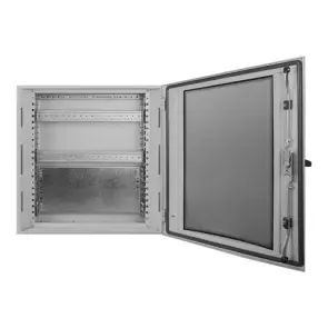 Корпус металевий e.mbox.industrial.n.96.bc.gl IP55 навісний на 96 модулів з суцільною панеллю, зі склом №2