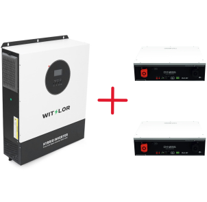 Комплект Інвертор+2 Акумулятори:WITSLOR HF11048-B, 1Ф-11kW, 48V+2 Dyness DL5.0C 51.2В 5.12 кВт/год 100А №1