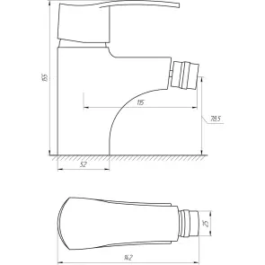Змішувач для біде Globus Lux QUEENSLAND GLQU-106 №6