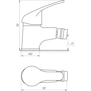 Смеситель для биде Globus Lux Solly GLSO-0106 №5