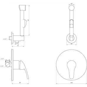 Смеситель гигиенический Globus Lux Solly GLSO-0110 №4