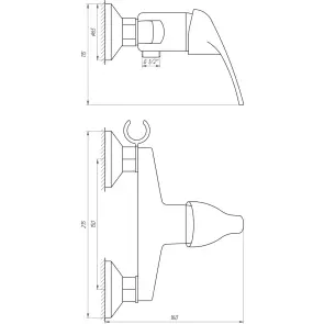Змішувач гігієнічний Globus Lux SOLLY GLSO-0206N №4