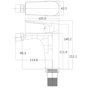 Смеситель для биде Globus Lux BONN GLB-0106 №8